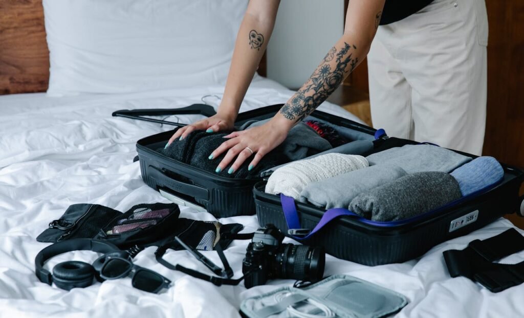 Arrumando a mala de viagem